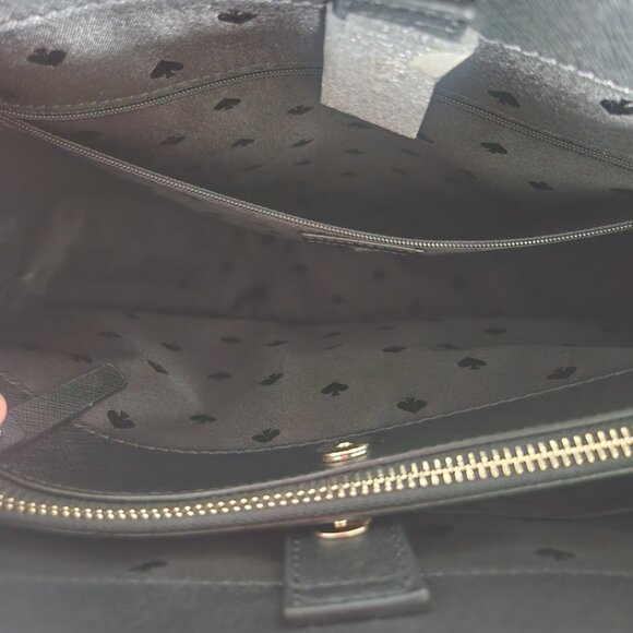 NWT KATE SPADE-MAIDEN WAY-Tote Bag-100% Leather-Saffiano-Black $398 Retail - Picture 14 of 16